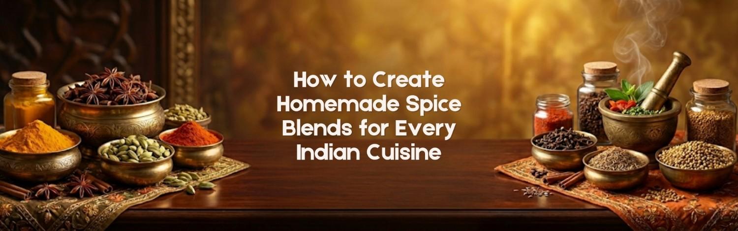 Homemade Indian spice blends displayed with whole spices.